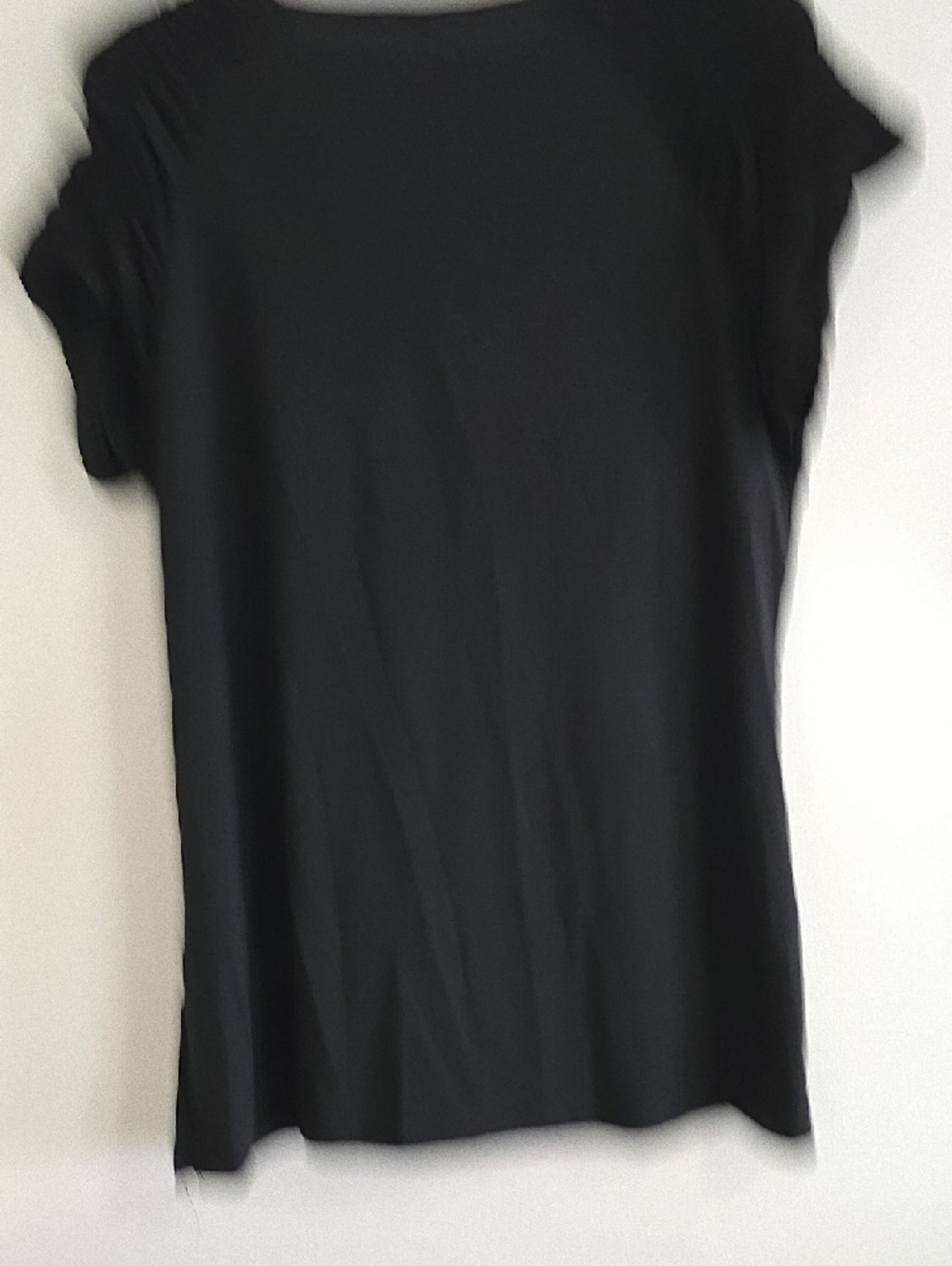Black Smocked Shoulder Short Sleeve Tee - Picture 5 of 5